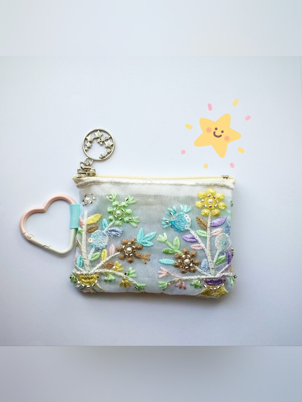 Embroidered Floral embroidery Sequin Coin/Cards/Lipsticks Purse